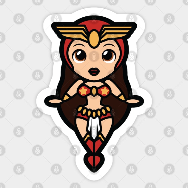 Filipino Female Superhero Who Transforms by Shouting Her Name Sticker by Tooniefied